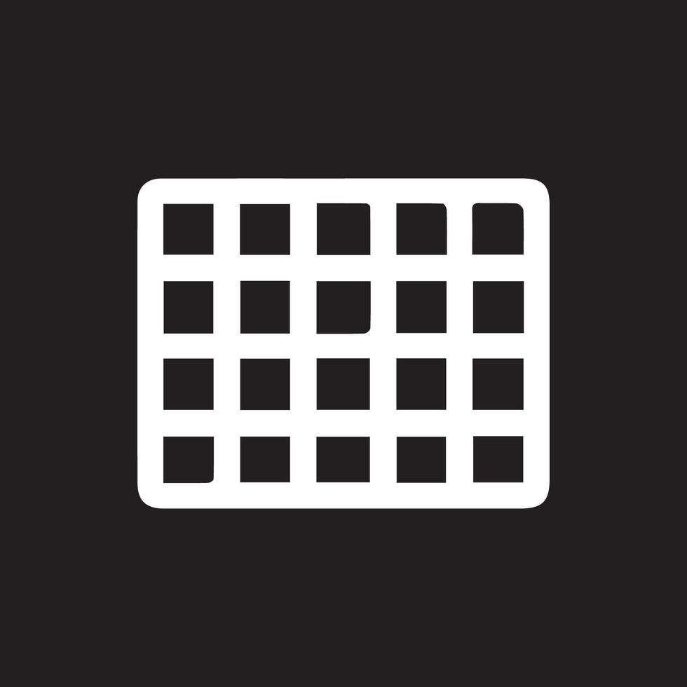 Simple White Grid Design Minimalist Graphic Template Concept Black Background vector