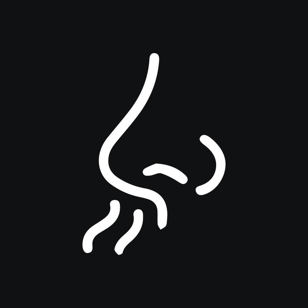 Minimalist Nose Art Exploring Olfactory Perception and Sensory Awareness vector
