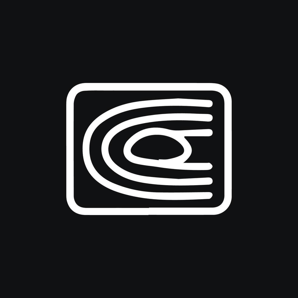 Modern Abstract Logo Design with Curved Lines in Minimalist Style vector