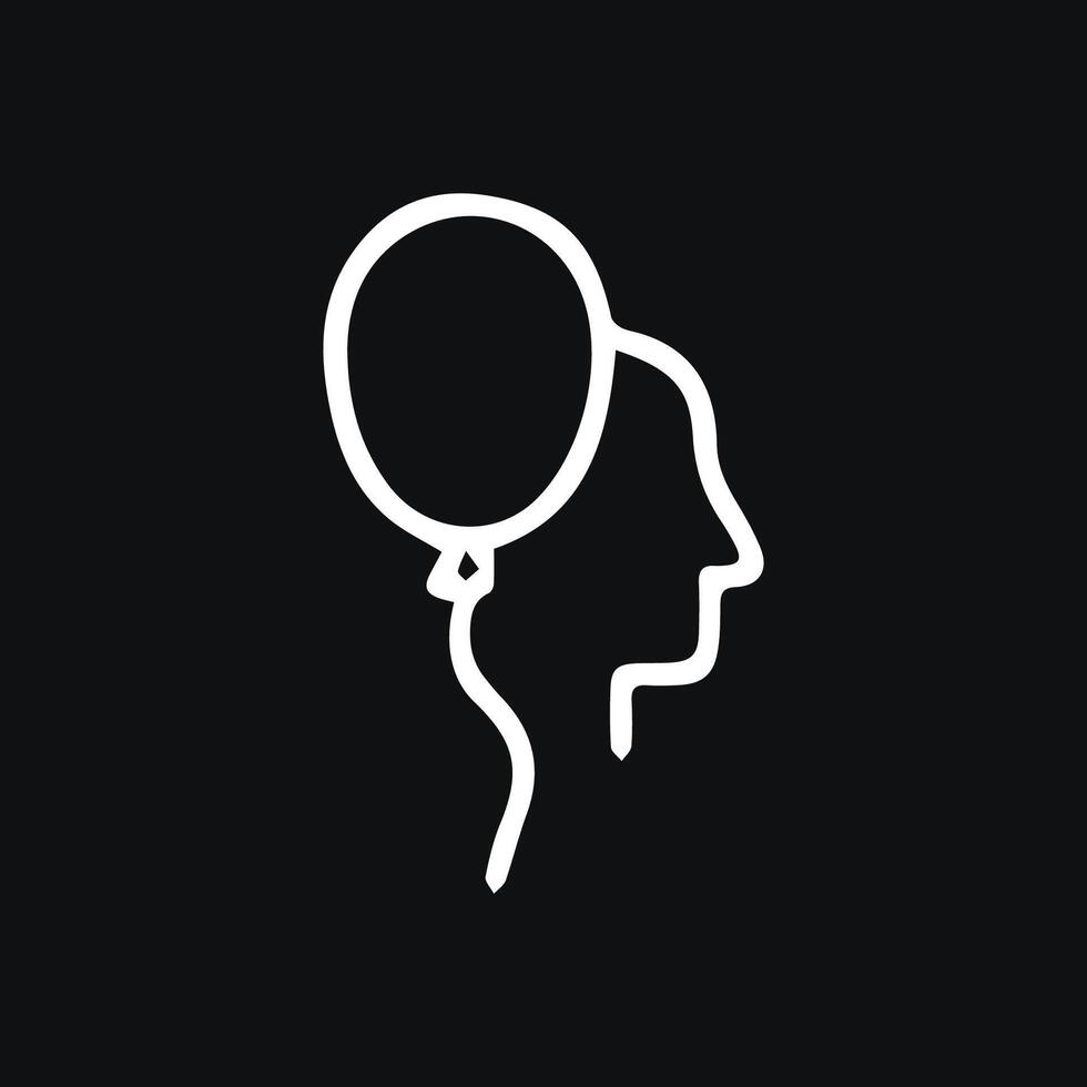 Elevate Your Thinking with a Mindful Balloon Idea Conceptual Art vector