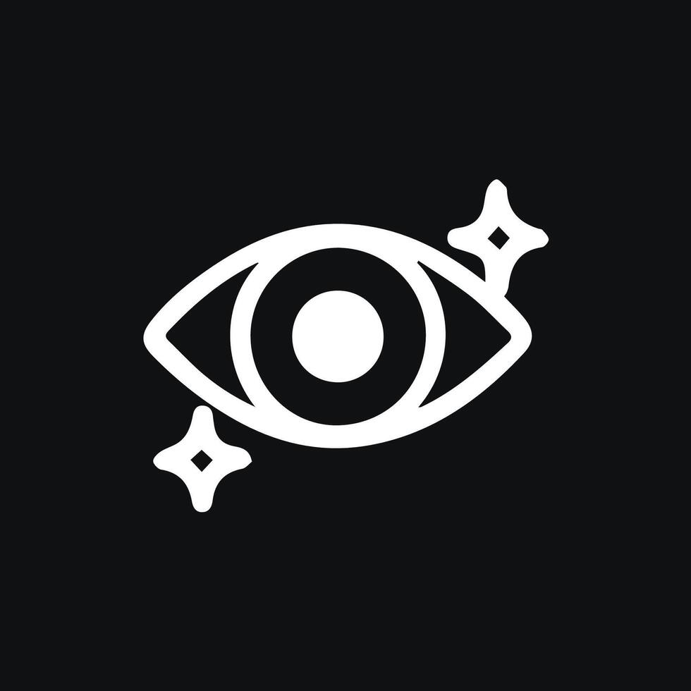 Enchanting Vision A Captivating Eye Icon with a Mystical Sparkle Effect vector