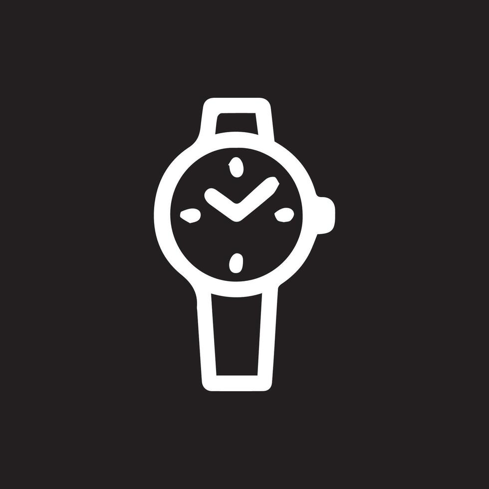 Elegant Wristwatch Design Showing Time Keeping Simplified Style vector