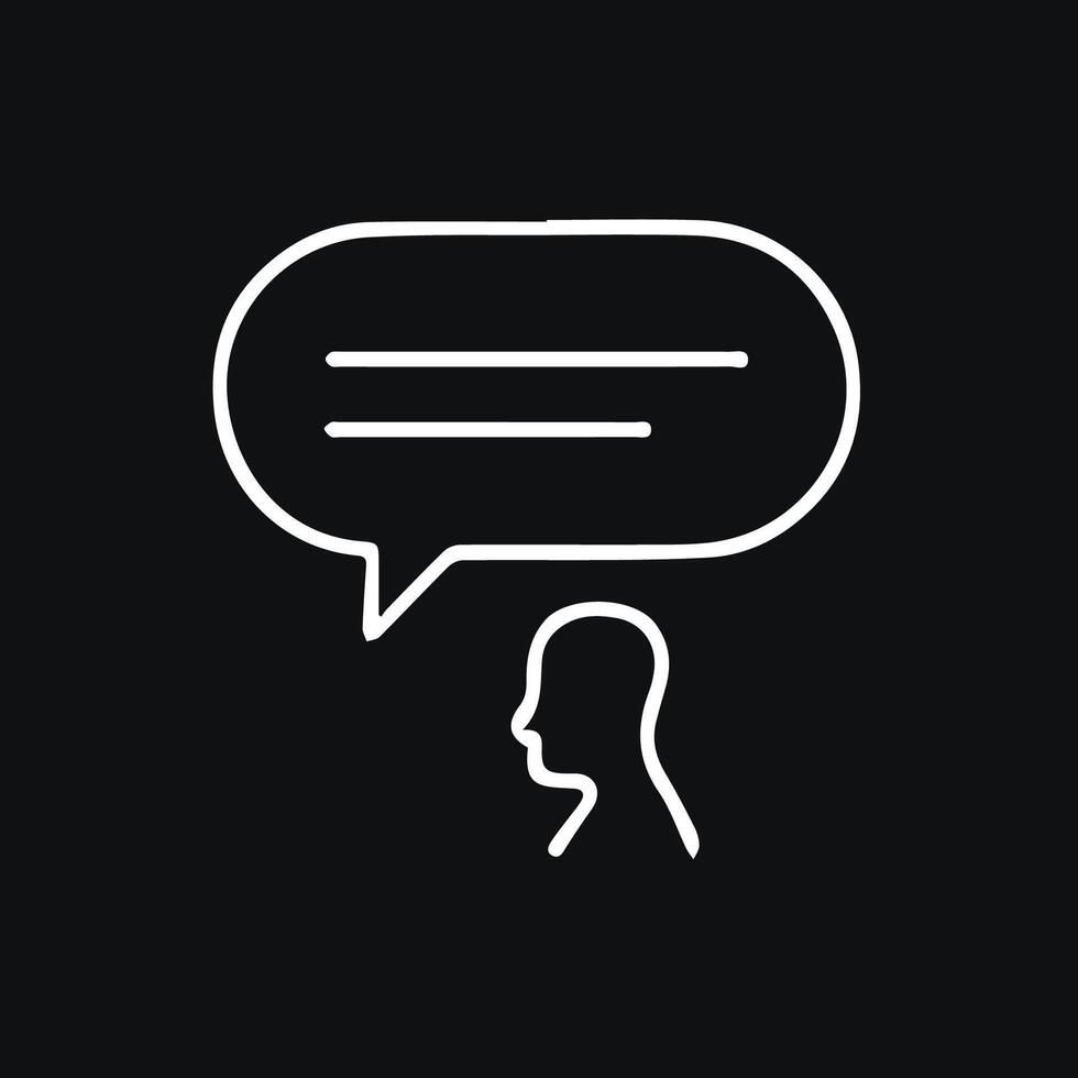 Conceptual Thinking Dialogue Box Representing Ideas and Communication vector
