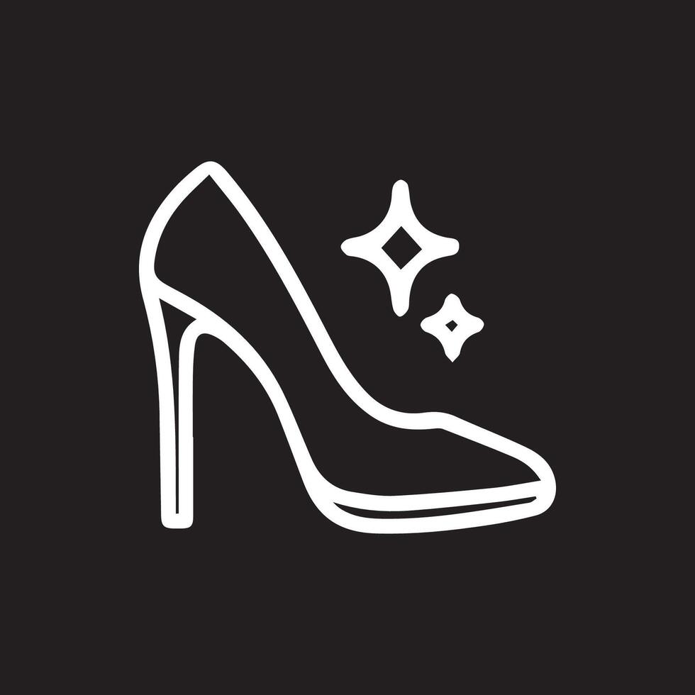Elegant High Heel Shoe Shines with Style Classic and Minimalist Look vector