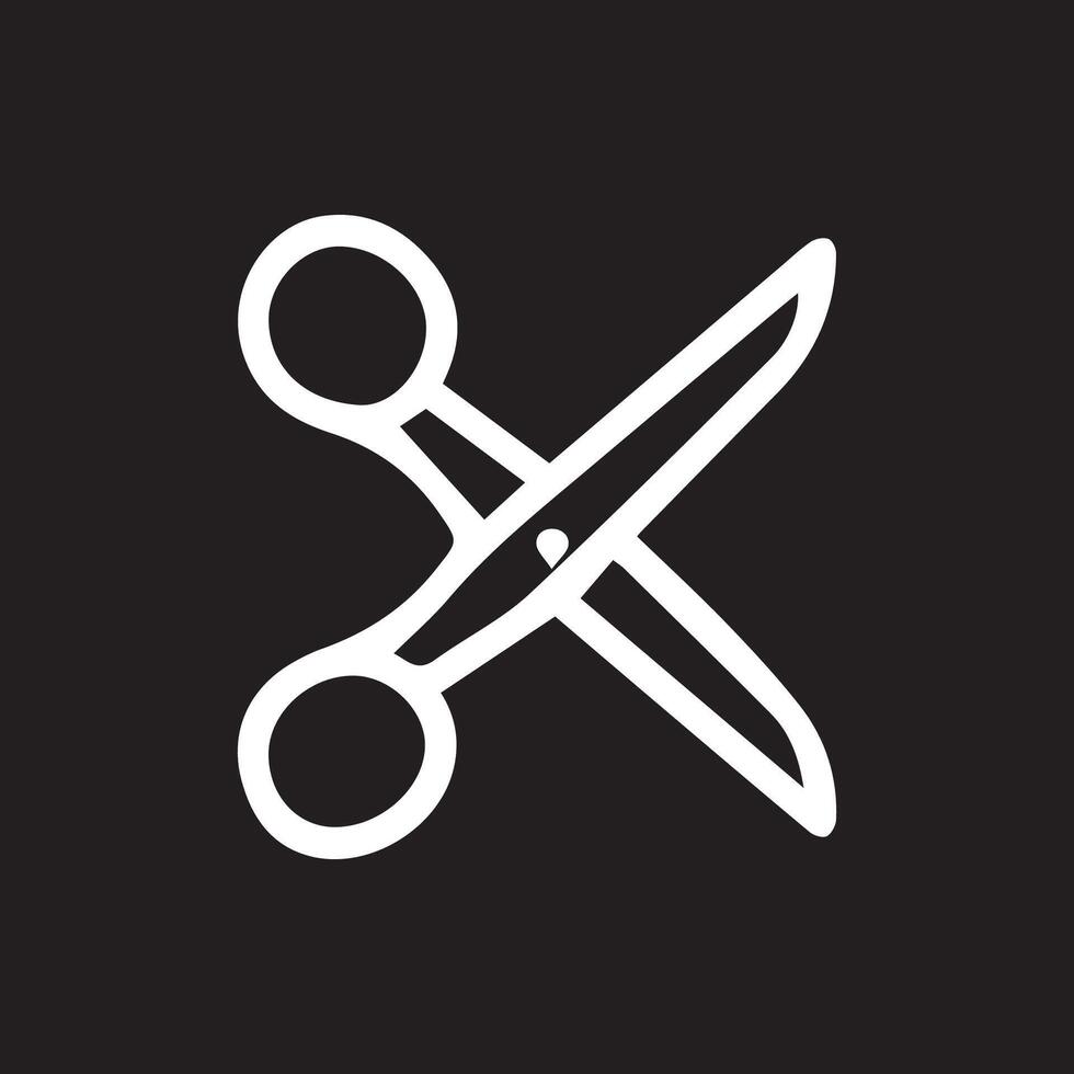 Crisp Clean Scissors A Tool for Precision and Creation in Simple Style vector