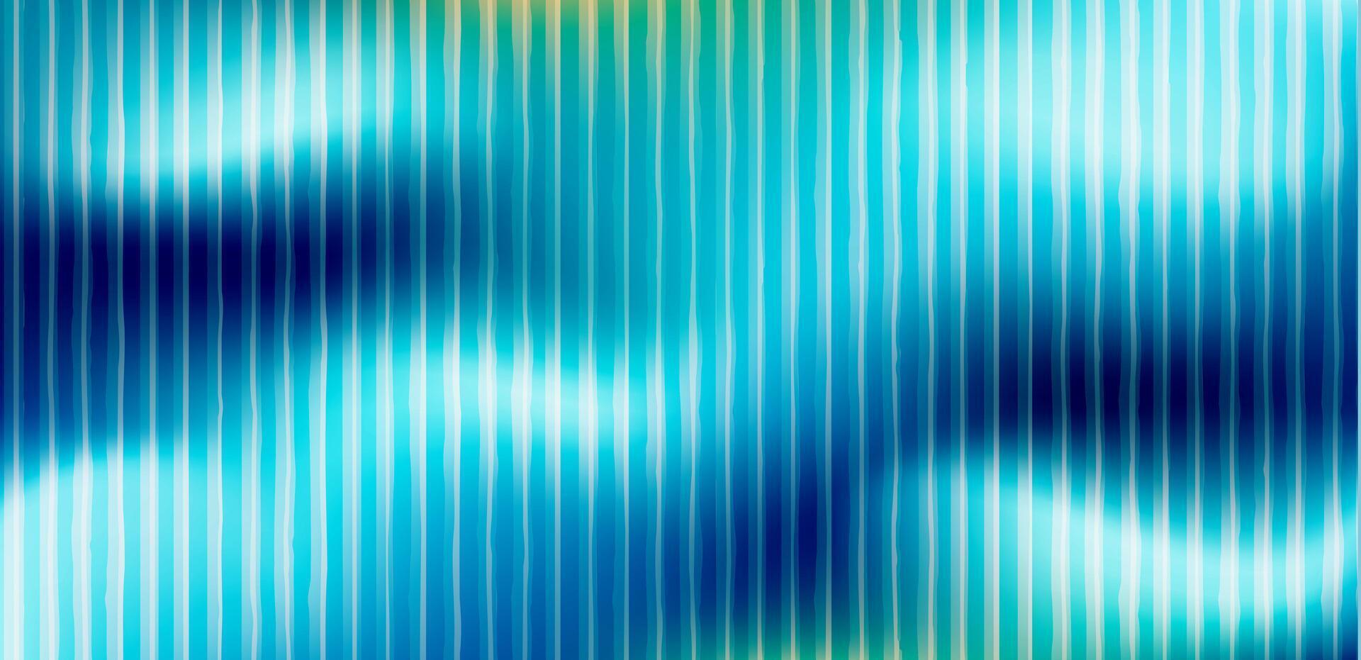 Abstract Gradient Blue Background with Fractal Glass Effect. Futuristic Texture with Vertical Stripes and Wavy Distortion. vector