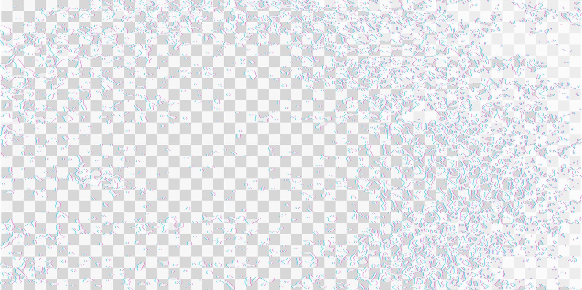 Abstract glitch distortion background with colorful noise and digital interference effect. Horizontal format with copy space. Stock illustration in glitch style. vector