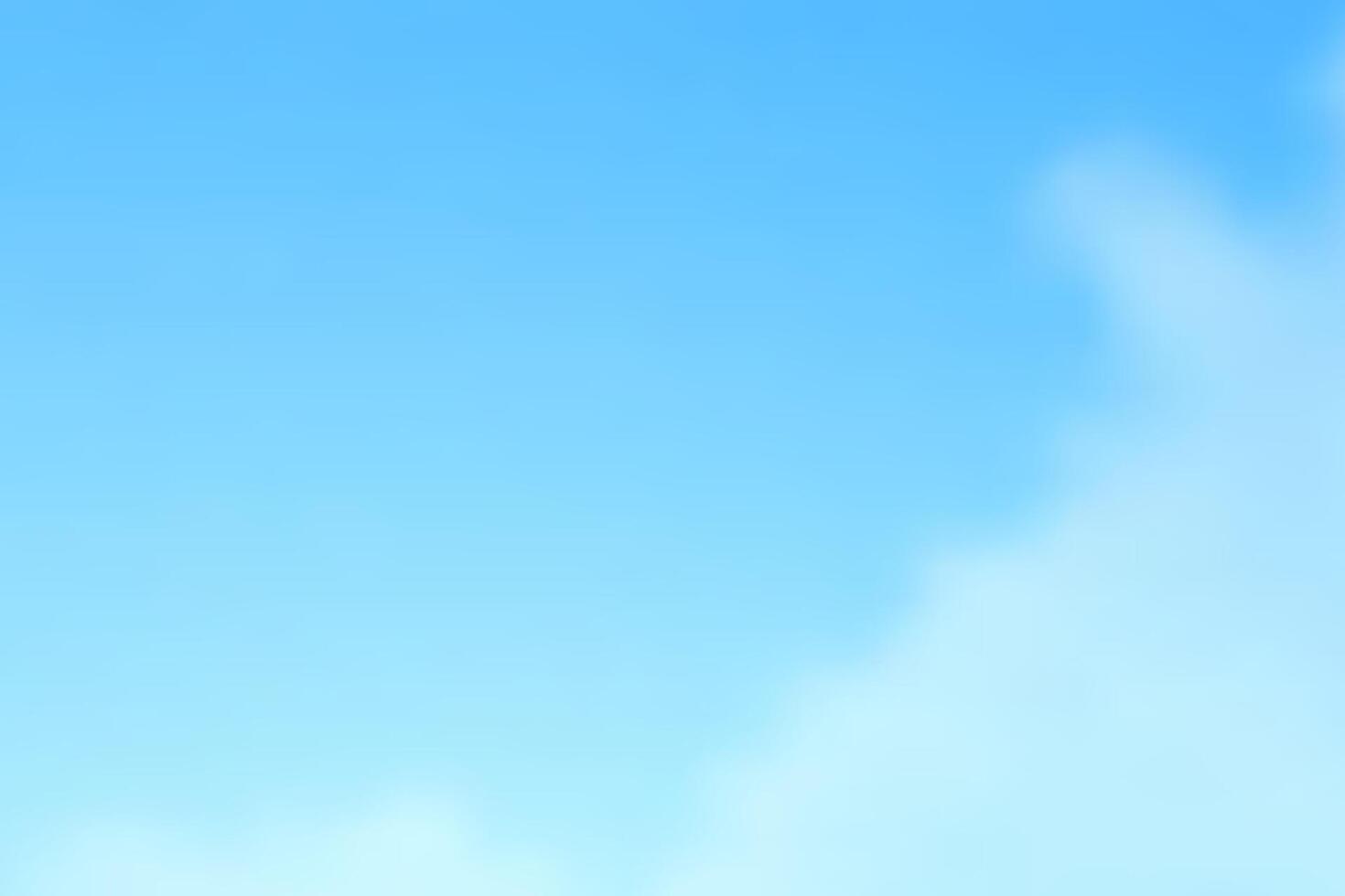 A clear blue sky with fluffy white clouds on a bright summer day. vector