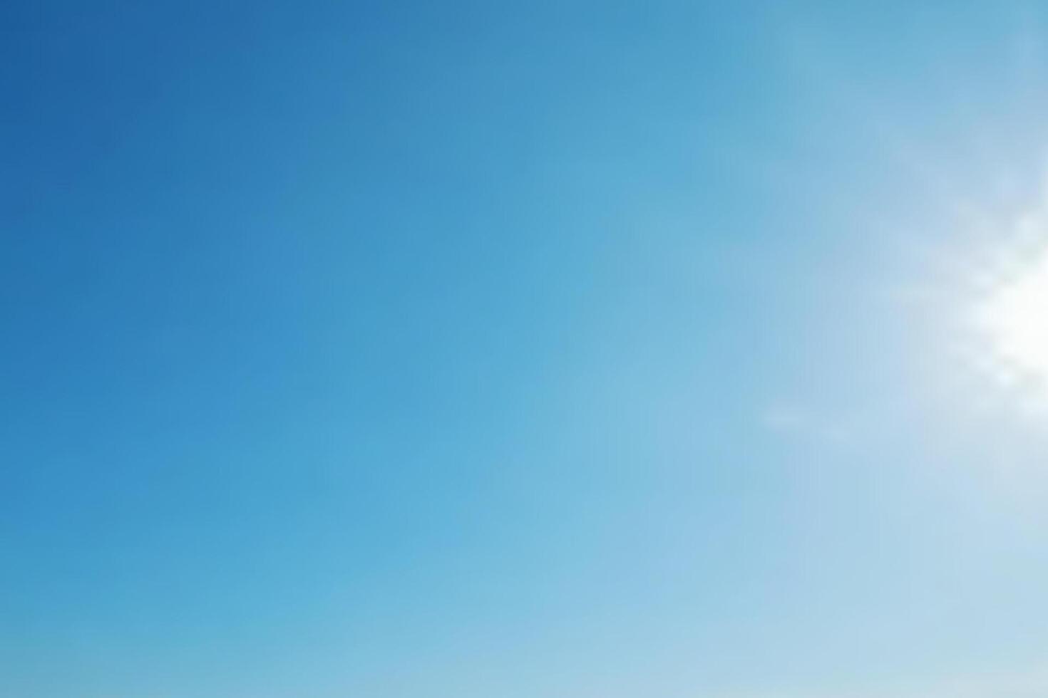 A clear blue sky with little white clouds on a bright sunny day. vector