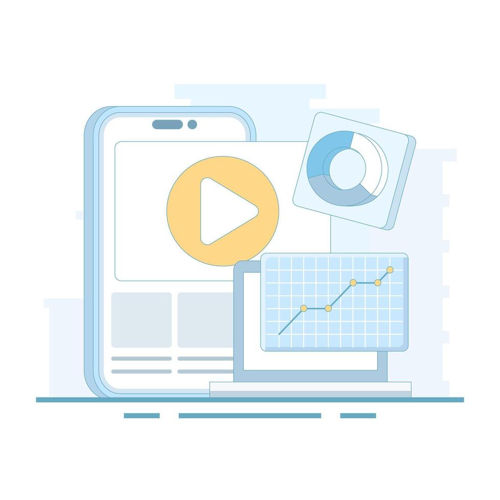 Social media post concept. Engaging content. marketing strategy. Social media to create engaging content. content story. Digital marketing or campaign. Flat design. vector