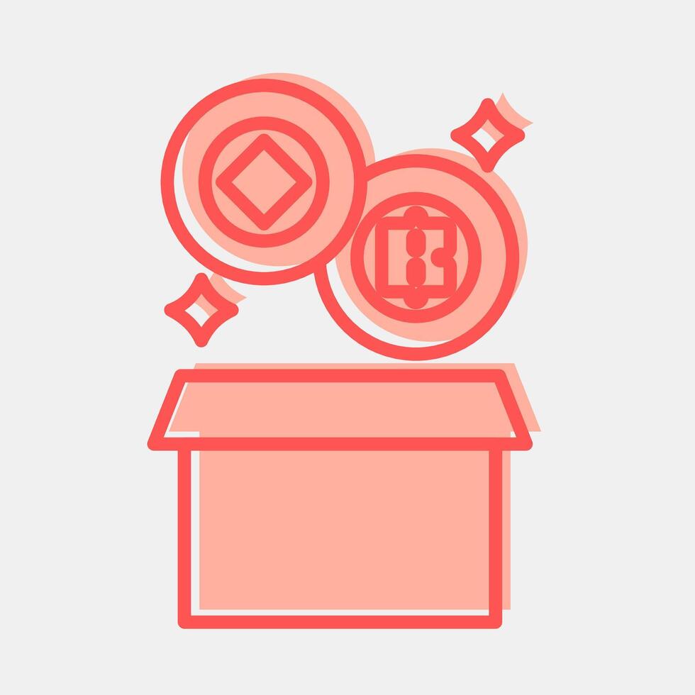 Icon block reward. Crypto currency elements. Icon in two tone style. vector