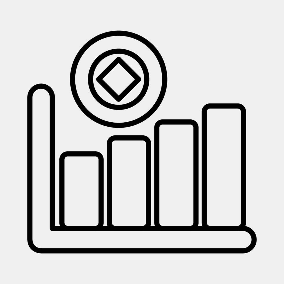 Icon hash rate. Crypto currency elements. Icon in line style. vector