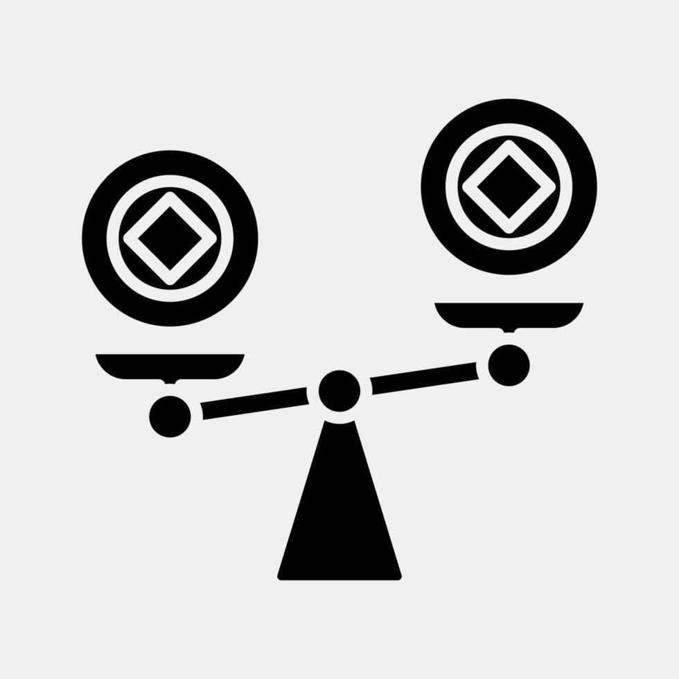 Icon liquidity. Crypto currency elements. Icon in glyph style. vector