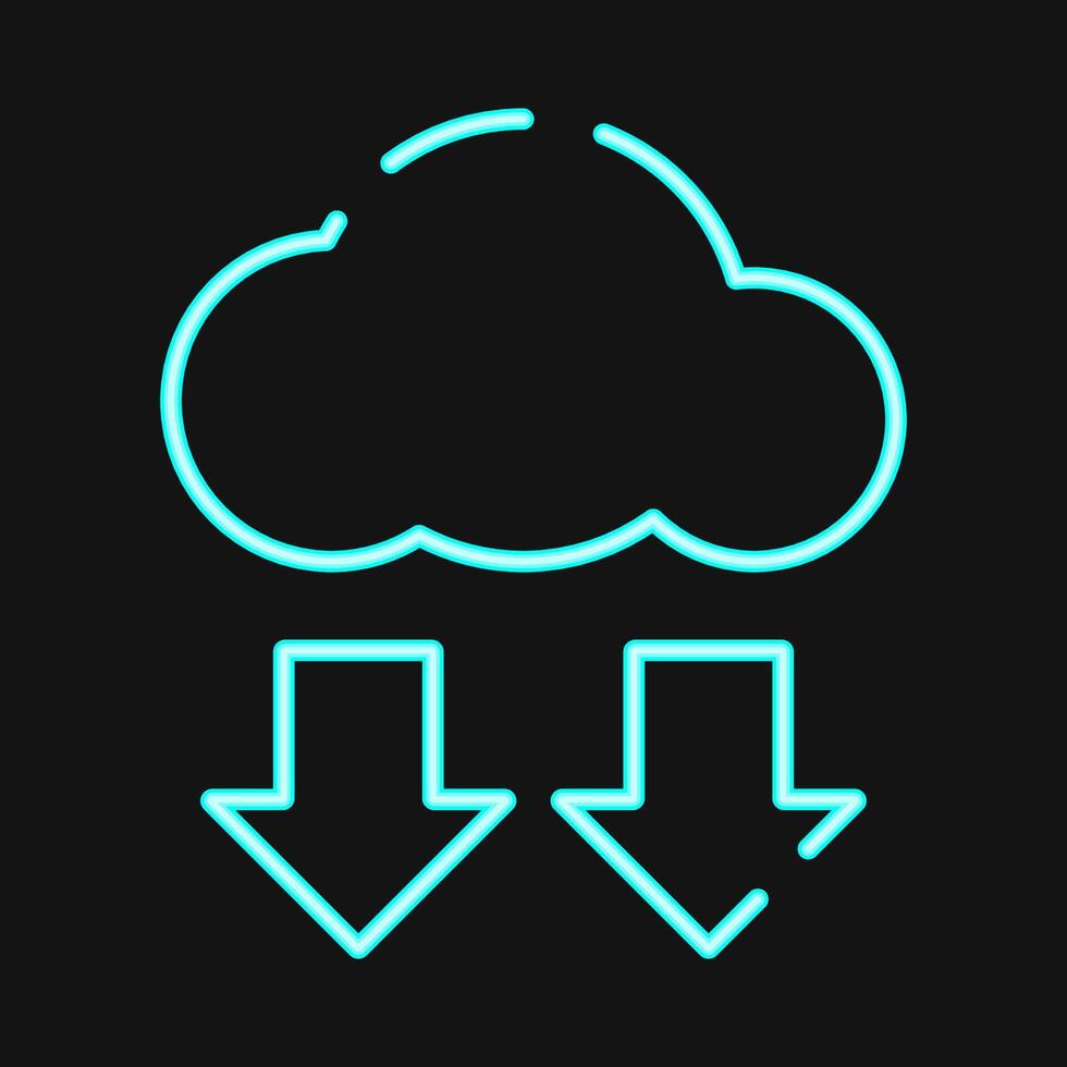 Icon low emission. Renewable energy elements. Icon in neon style. vector