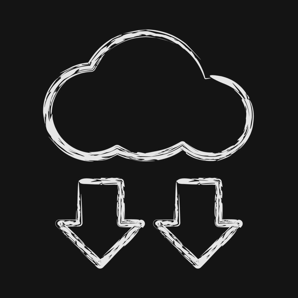 Icon low emission. Renewable energy elements. Icon in chalk style. vector