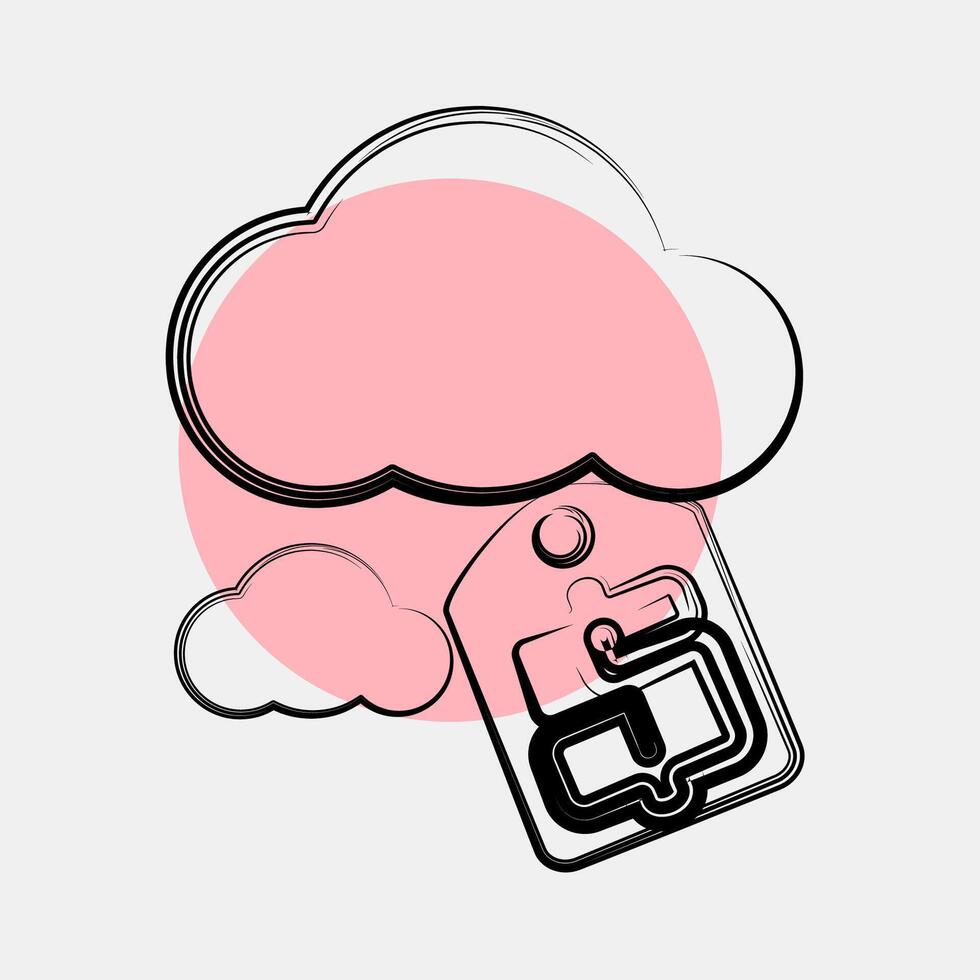 Icon carbon pricing. Renewable energy elements. Icon in color spot style. vector