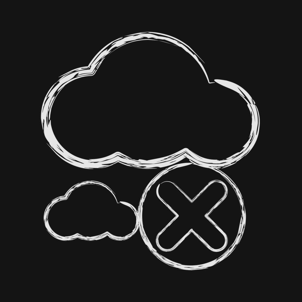 Icon zero emission. Renewable energy elements. Icon in chalk style. vector