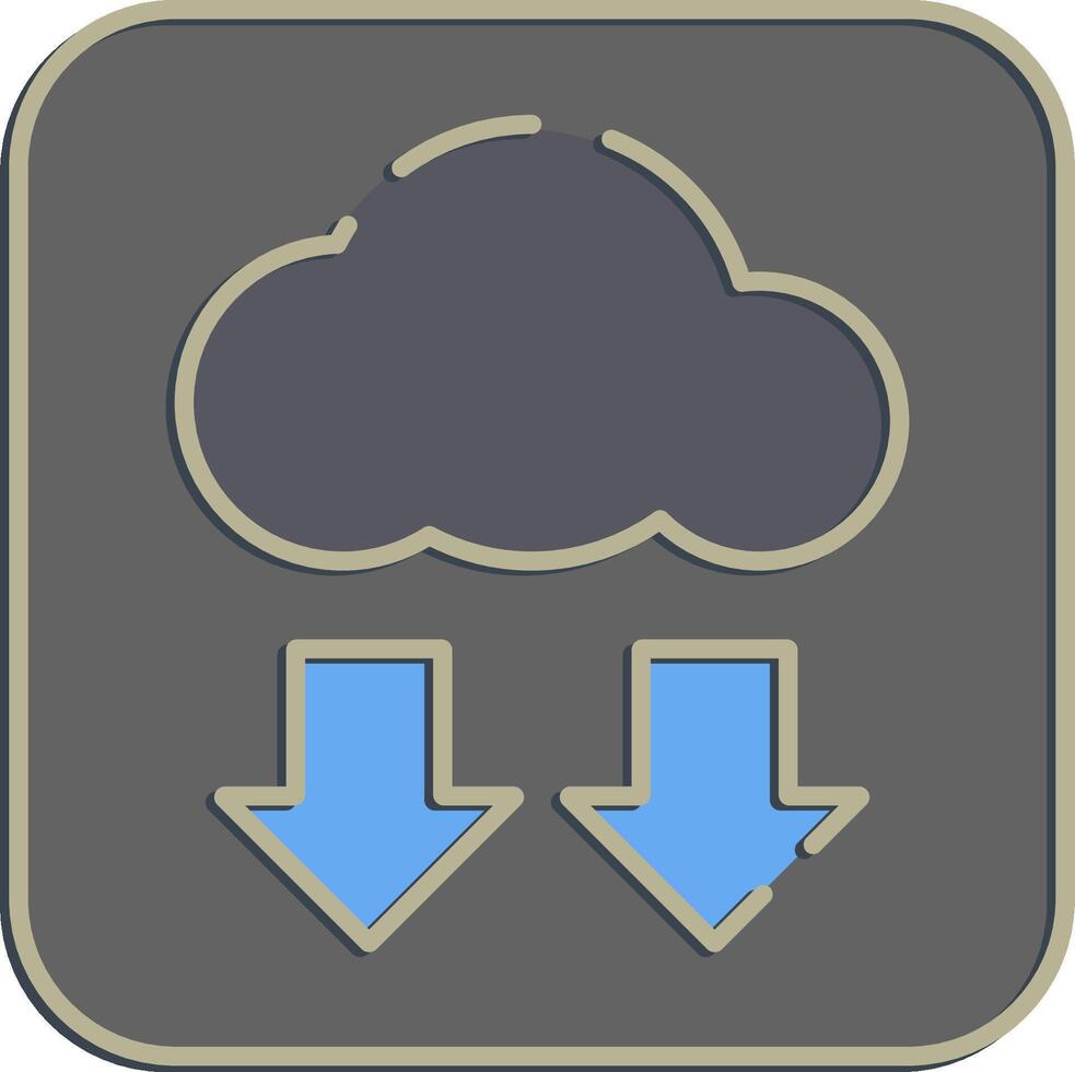 Icon low emission. Renewable energy elements. Icon in embossed style. vector