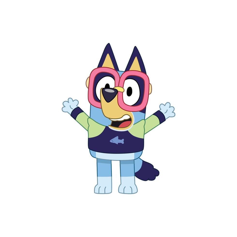 BLUEY WEARING A SWIMSUIT vector