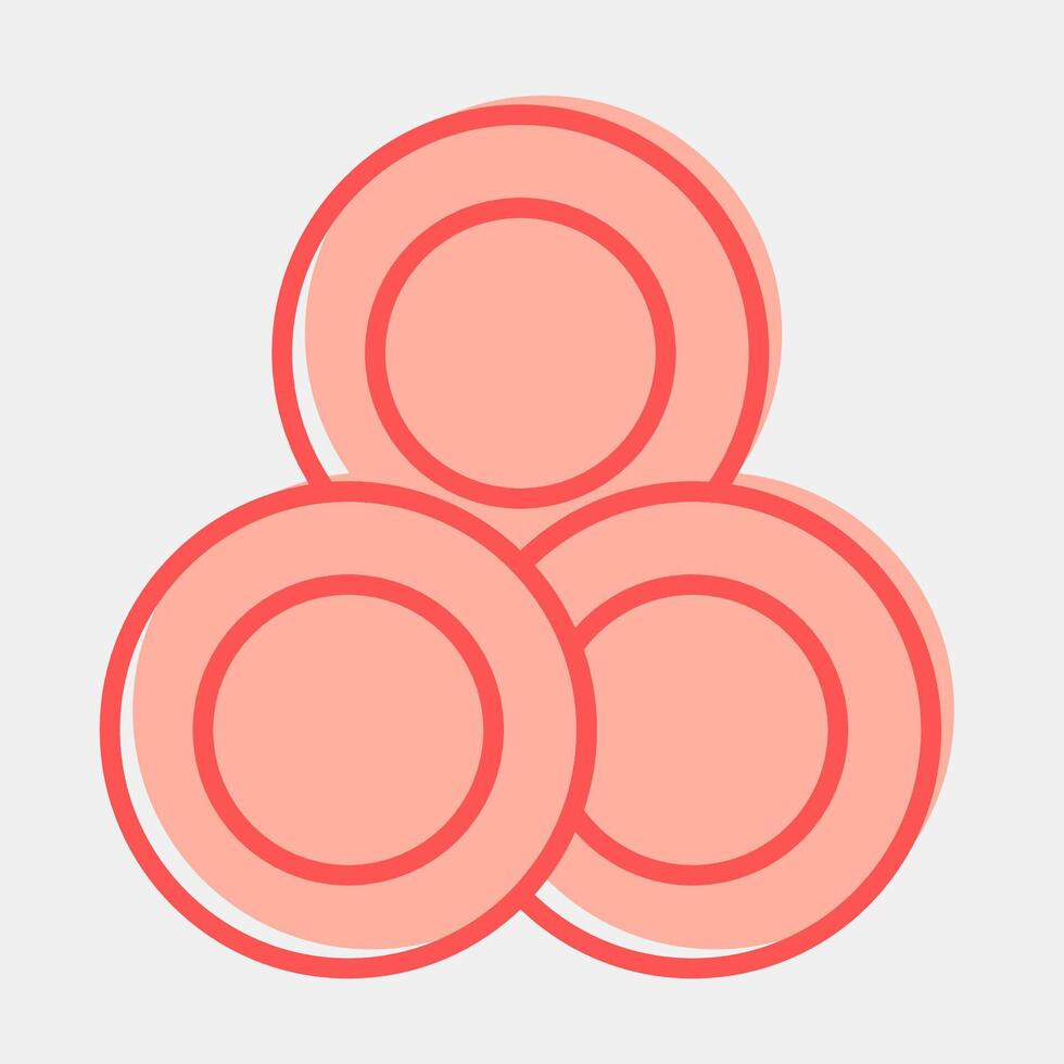 Icon token. Crypto currency elements. Icon in two tone style. vector