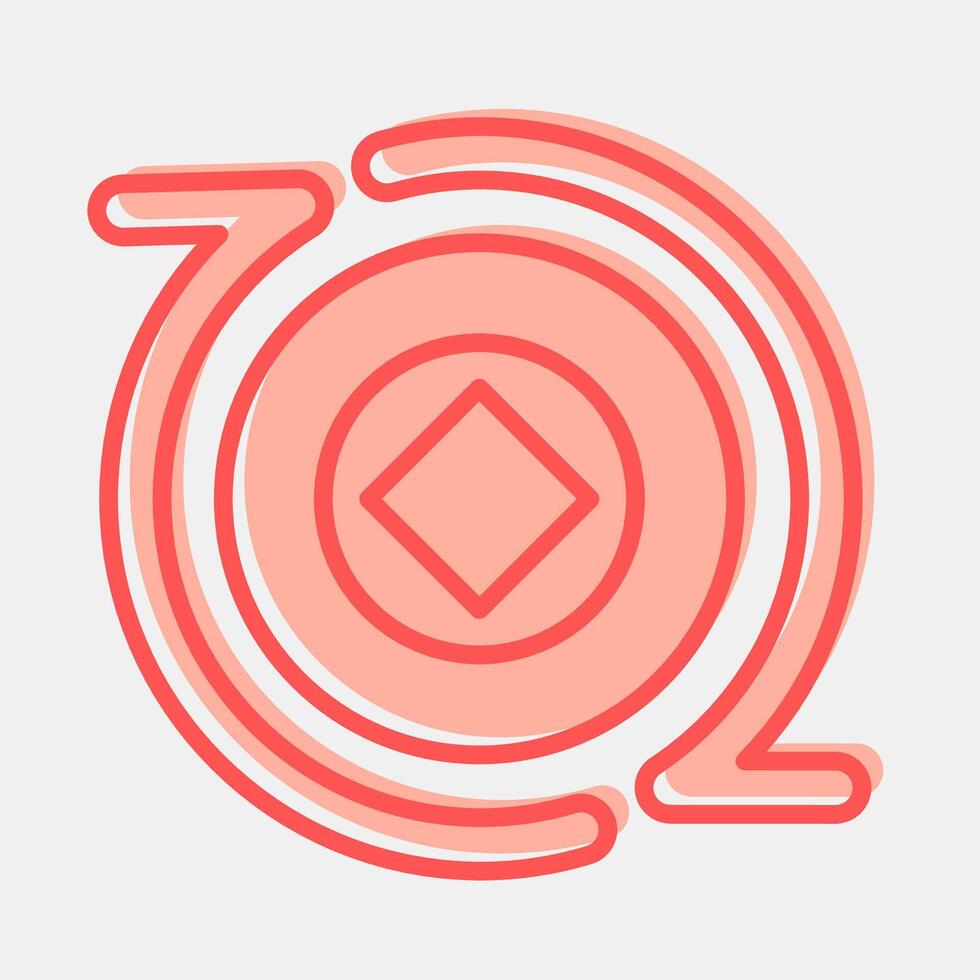 Icon crypto exchange. Crypto currency elements. Icon in two tone style. vector