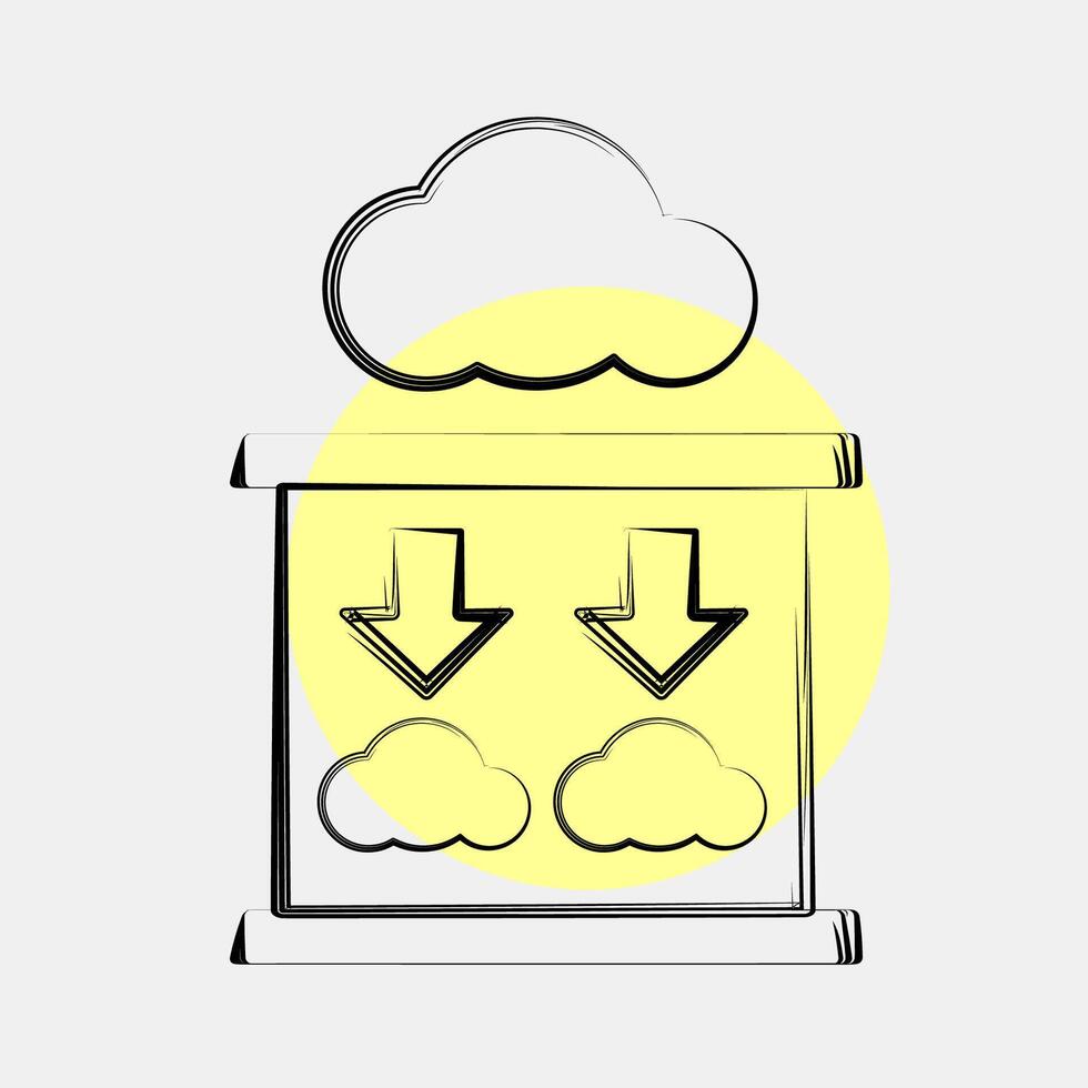 Icon carbon capture. Renewable energy elements. Icon in color spot style. vector