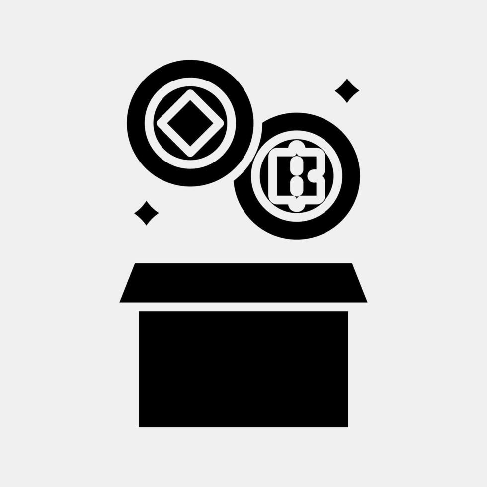 Icon block reward. Crypto currency elements. Icon in glyph style. vector