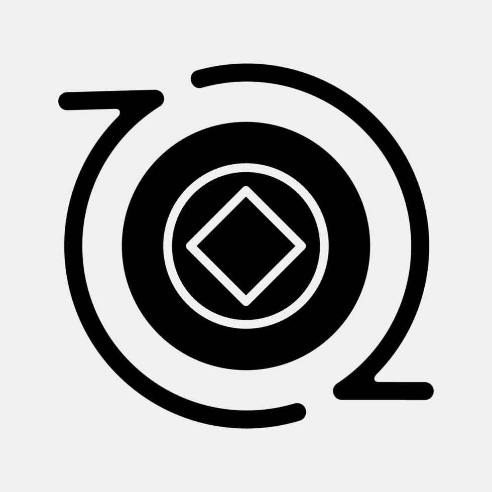 Icon crypto exchange. Crypto currency elements. Icon in glyph style. vector