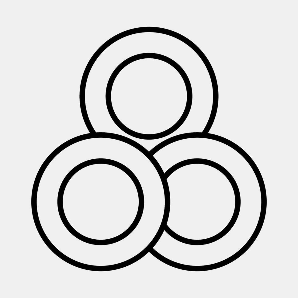 Icon token. Crypto currency elements. Icon in line style. vector
