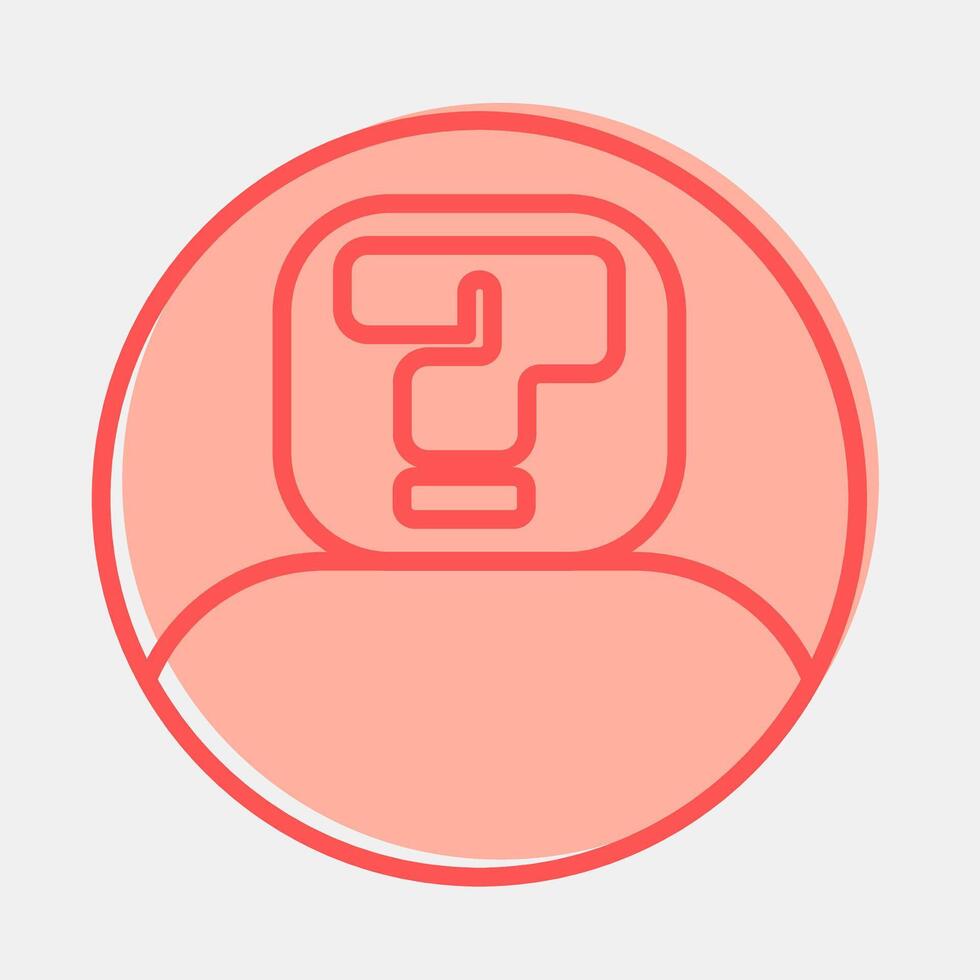 Icon anonymity. Crypto currency elements. Icon in two tone style. vector