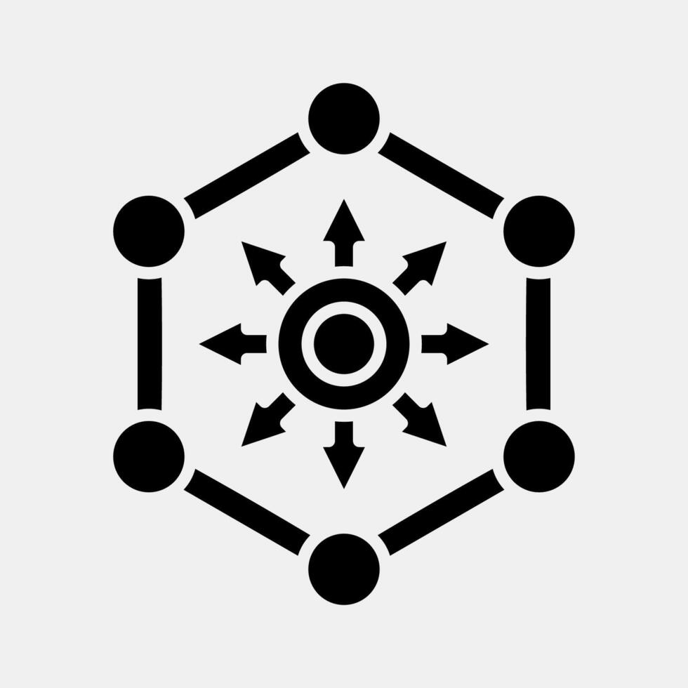 Icon defi. Crypto currency elements. Icon in glyph style. vector