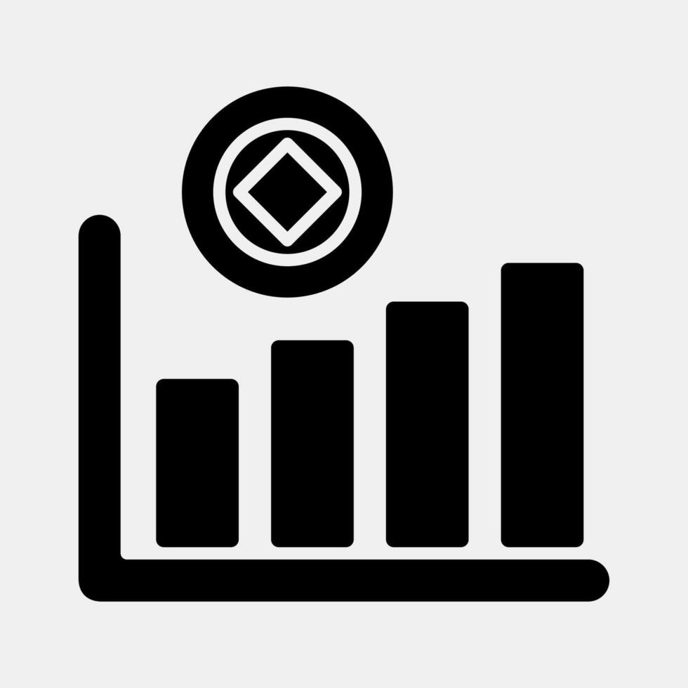 Icon hash rate. Crypto currency elements. Icon in glyph style. vector