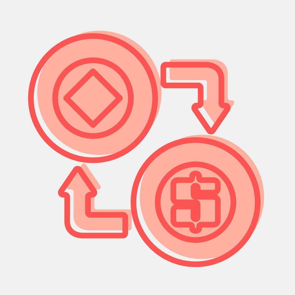 Icon arbitrage. Crypto currency elements. Icon in two tone style. vector