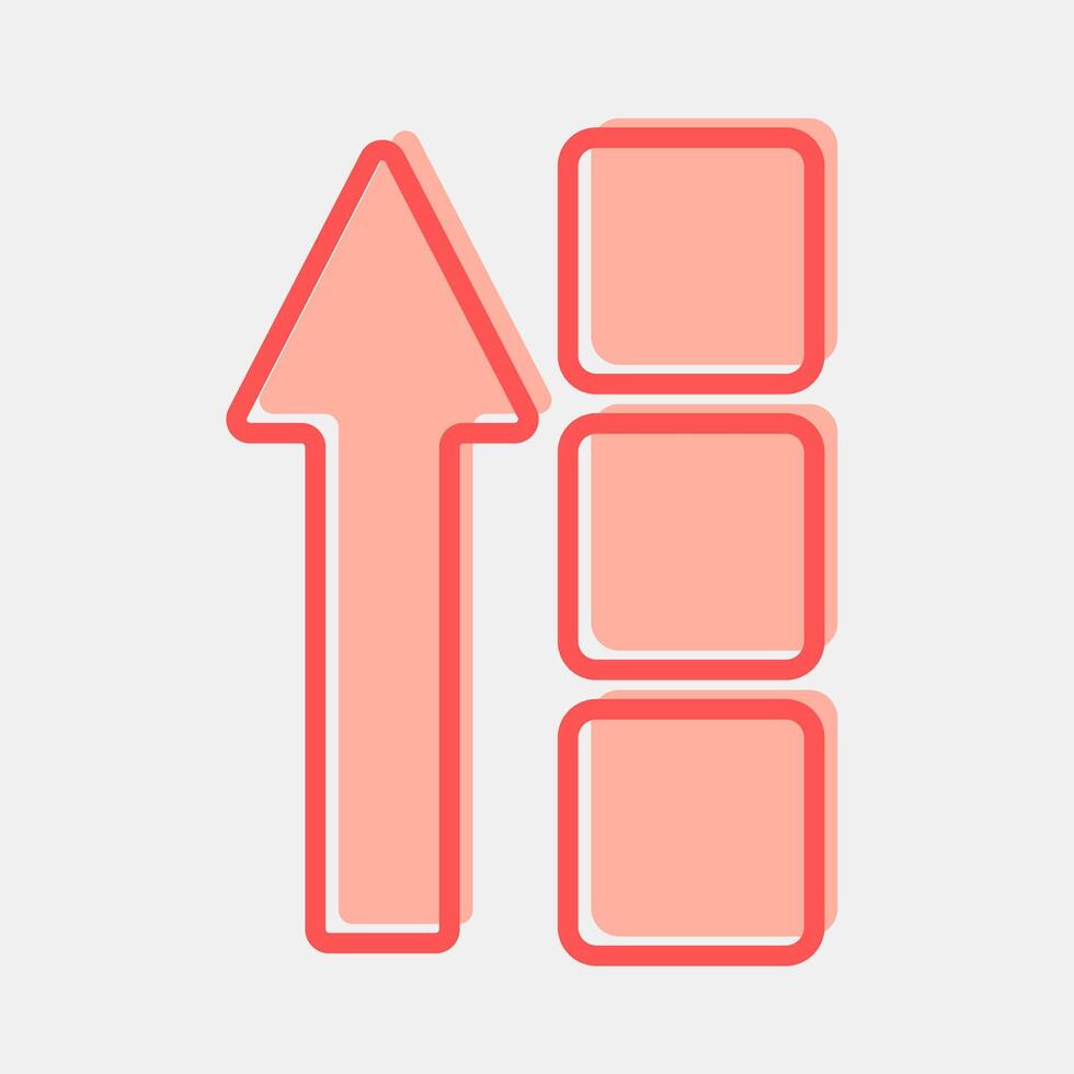 Icon block height. Crypto currency elements. Icon in two tone style. vector