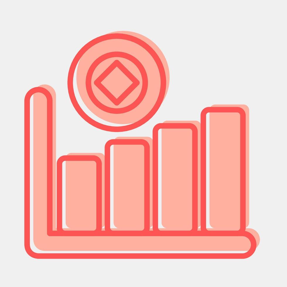Icon hash rate. Crypto currency elements. Icon in two tone style. vector
