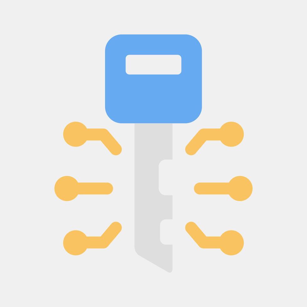 Icon digital key. Crypto currency elements. Icon in flat style. vector