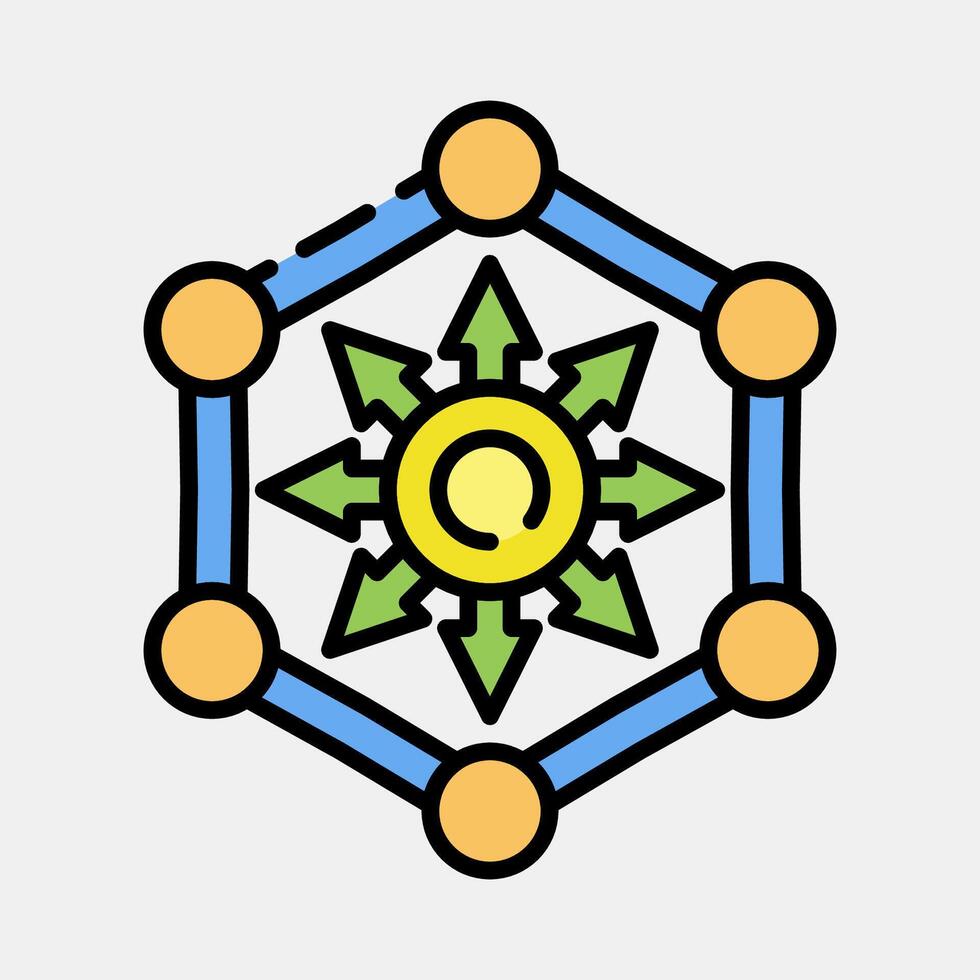 Icon defi. Crypto currency elements. Icon in filled line style. vector