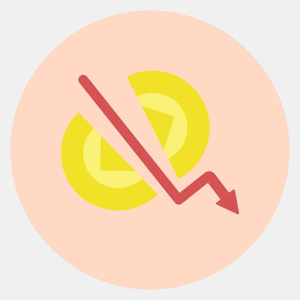 Icon crypto halving. Crypto currency elements. Icon in color mate style. vector