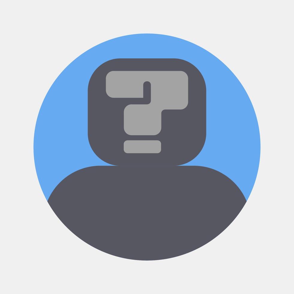 Icon anonymity. Crypto currency elements. Icon in flat style. vector