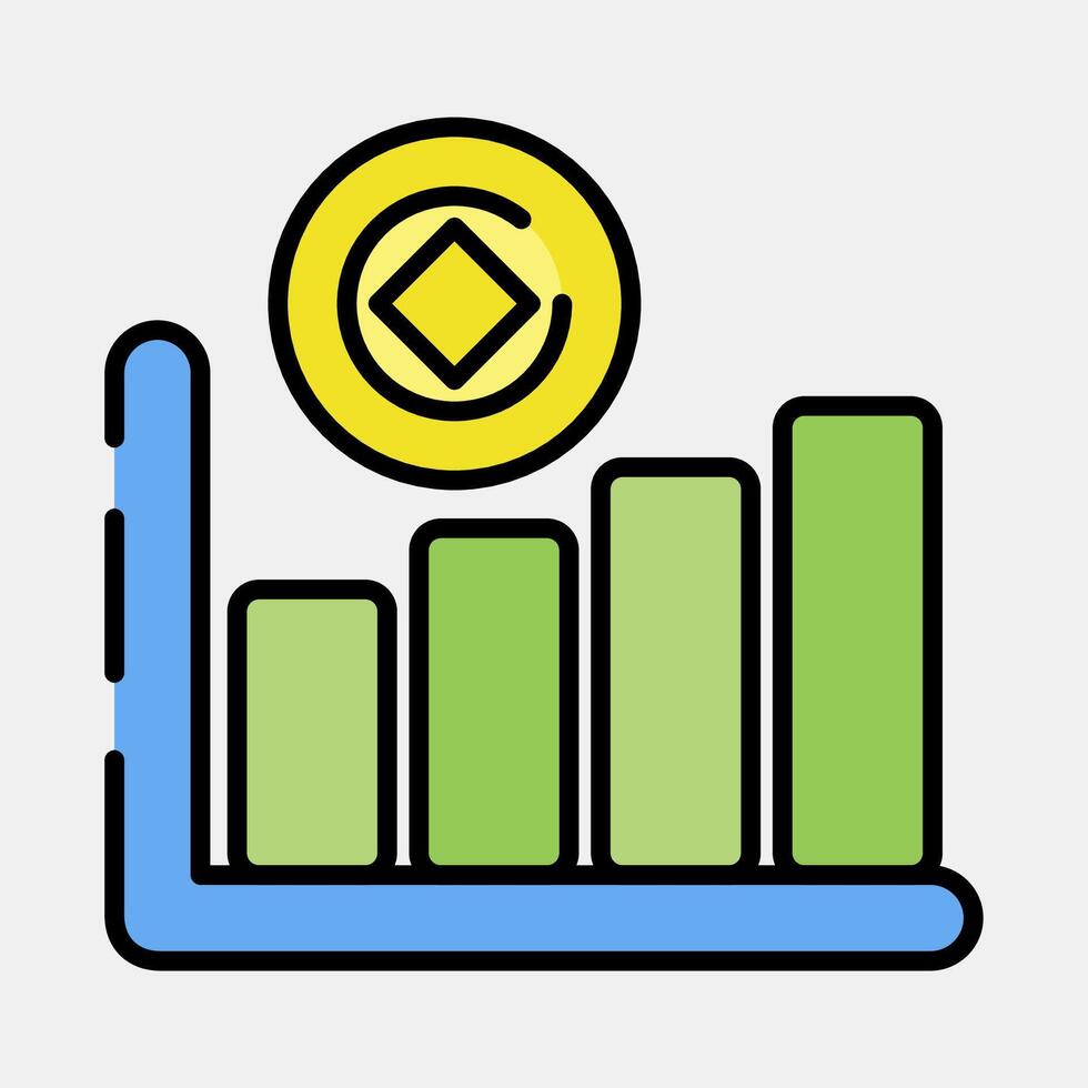 Icon hash rate. Crypto currency elements. Icon in filled line style. vector
