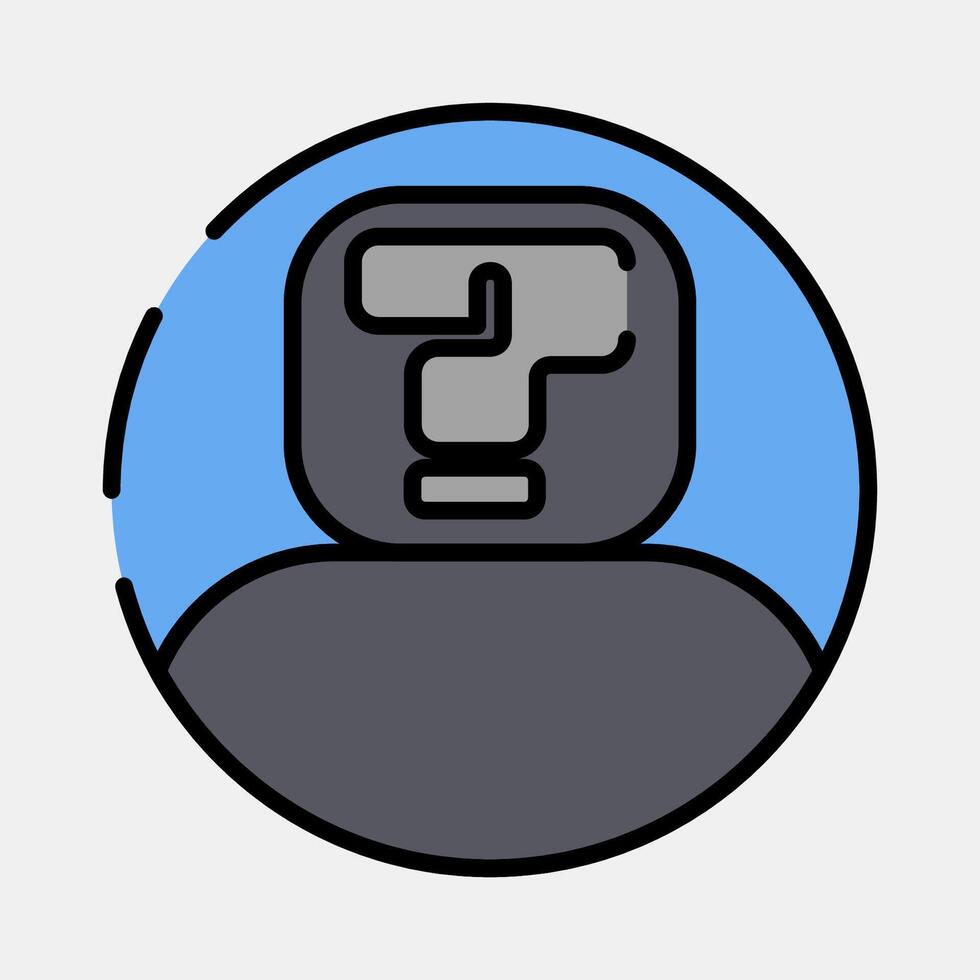 Icon anonymity. Crypto currency elements. Icon in filled line style. vector