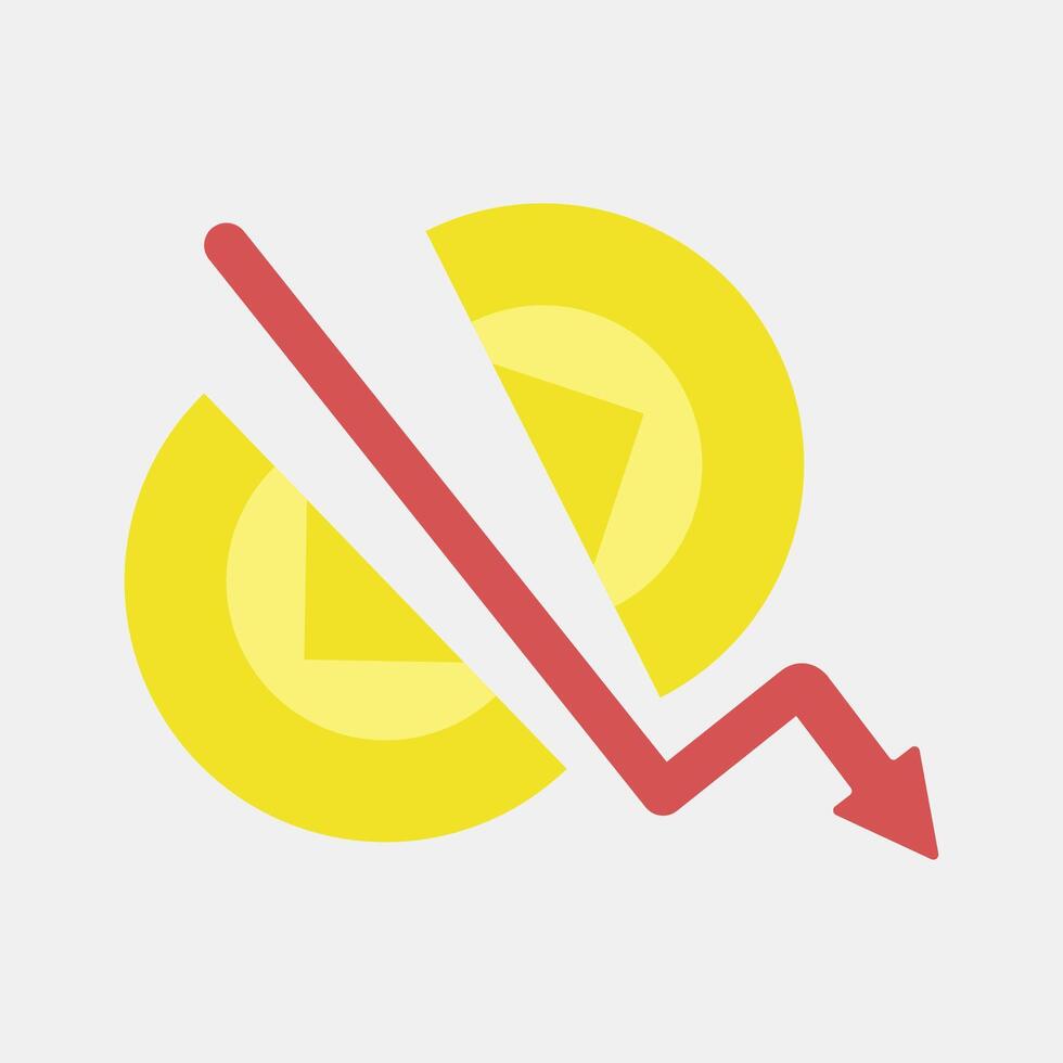 Icon crypto halving. Crypto currency elements. Icon in flat style. vector
