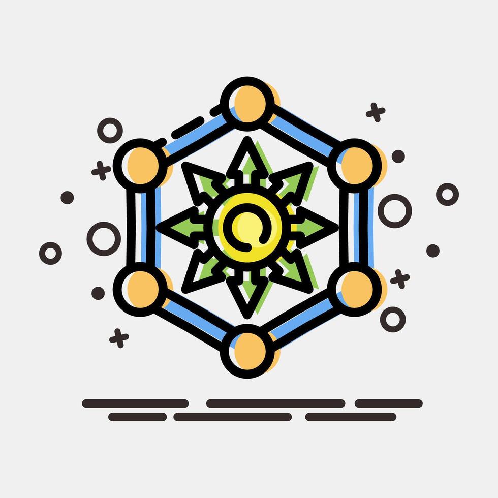 Icon defi. Crypto currency elements. Icon in MBE style. vector