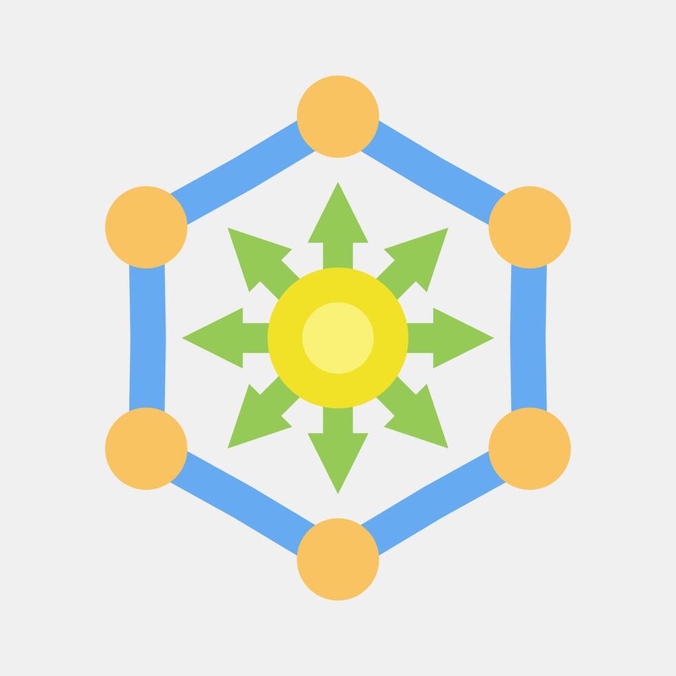 Icon defi. Crypto currency elements. Icon in flat style. vector