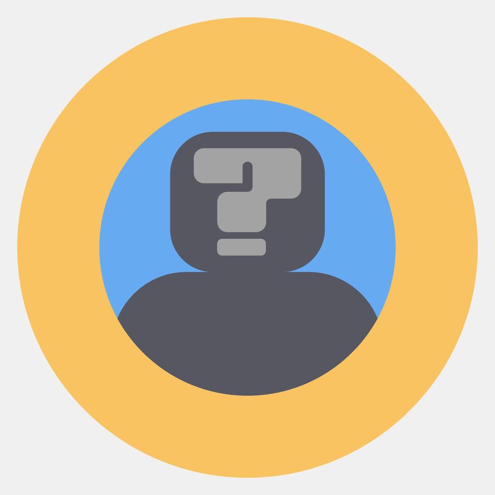 Icon anonymity. Crypto currency elements. Icon in color mate style. vector