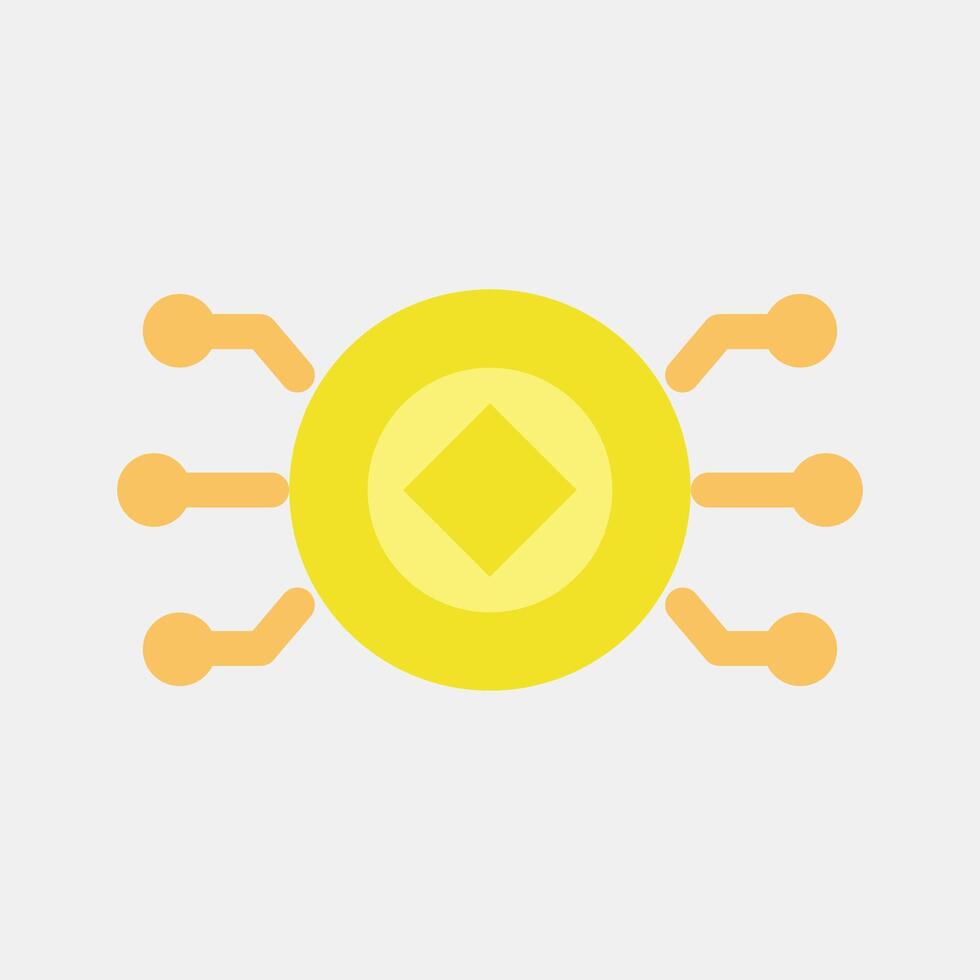 Icon crypto currency. Crypto currency elements. Icon in flat style. vector