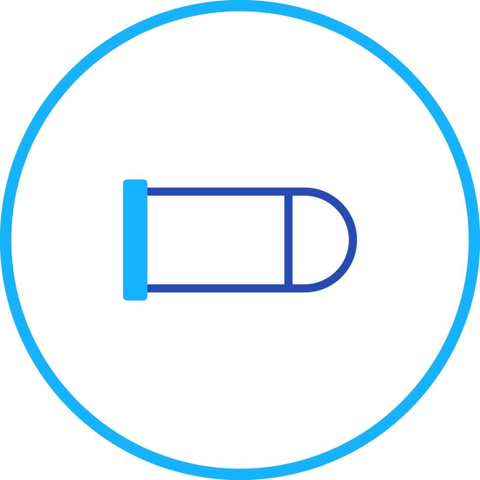 Simple Blue and White Bullet Icon with Circular Border Design Illustration Concept vector