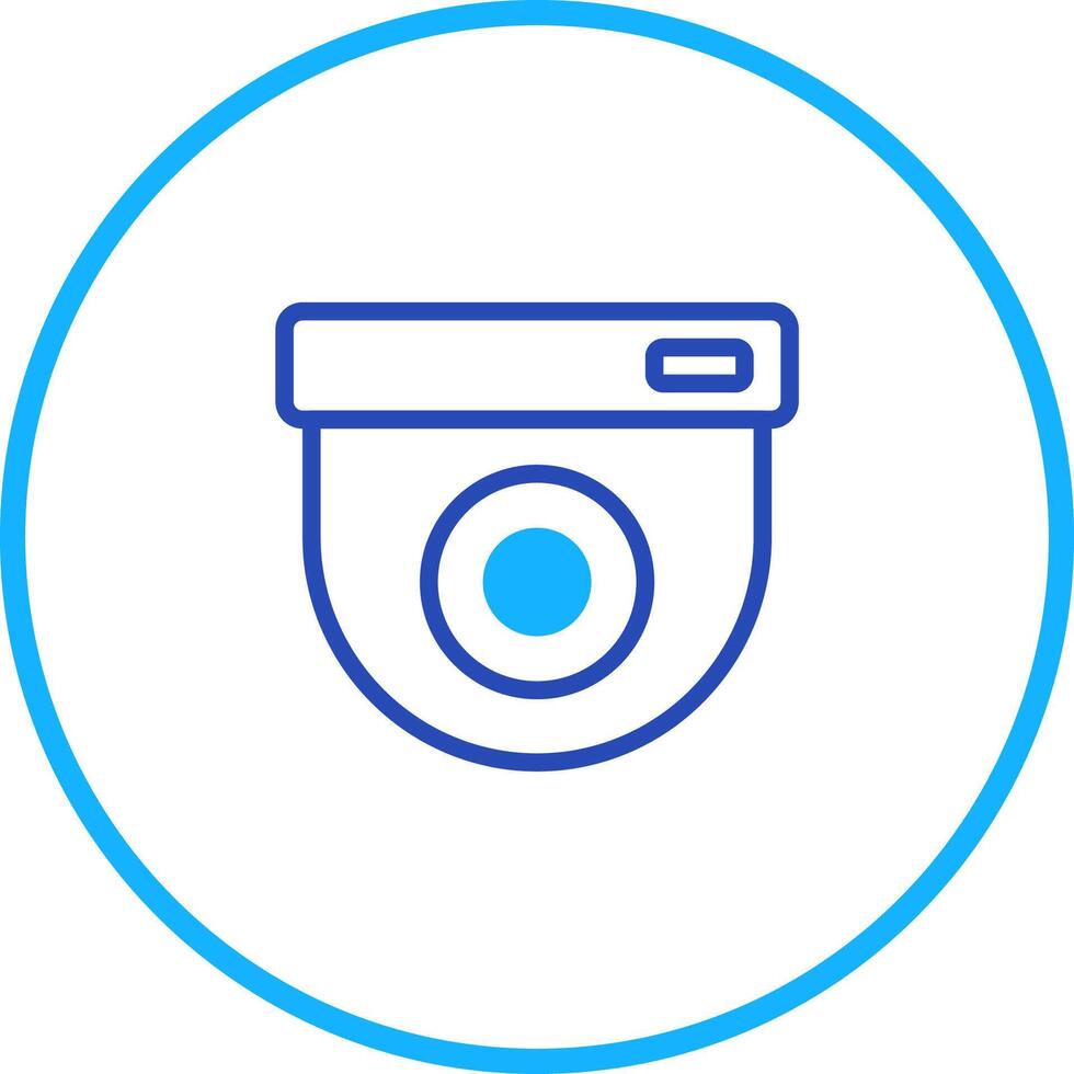 Simple CCTV Security Camera Icon in Blue, a Modern Surveillance Technology Symbol vector
