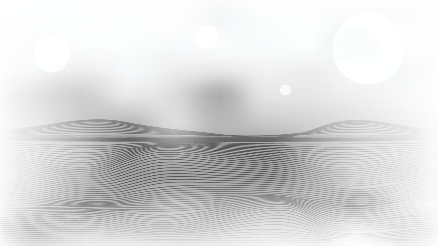 Elegant grey background with large transparent bold typography and soft glowing abstract wavy line design vector
