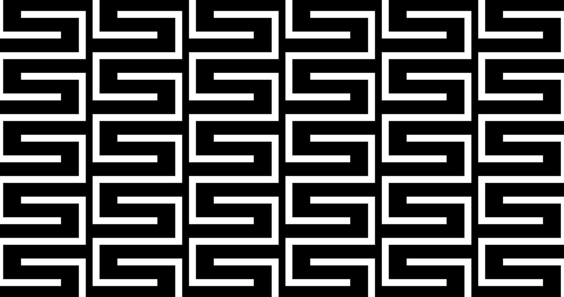 Seamless maze geometric shape pattern silhouette texture design vector
